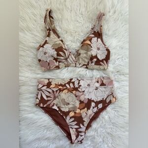 Cupshe Kari Floral Bikini Set, Sz L